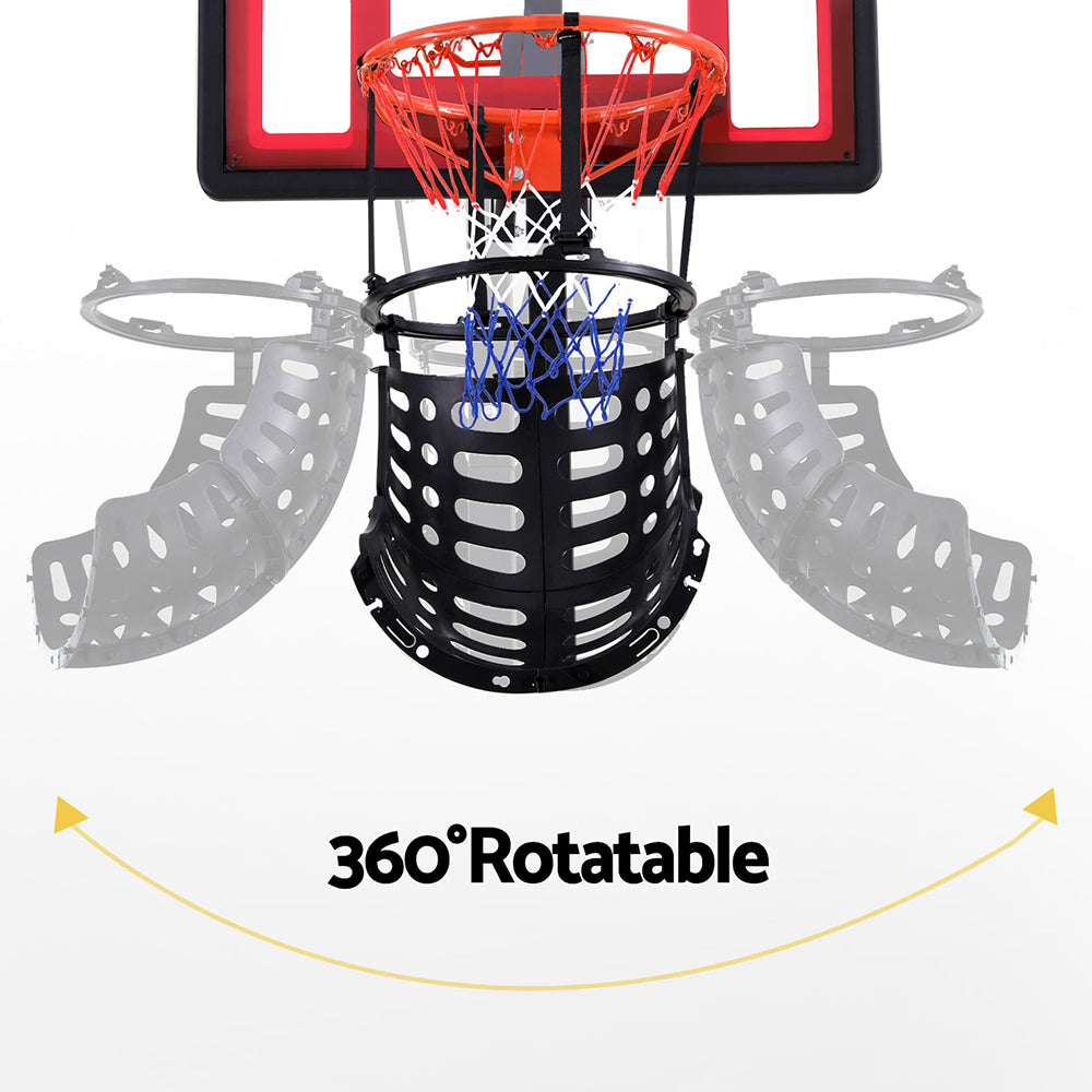 360° Basketball Hoop with Ball Return System - Perfect for Shooting & Dribbling Drills